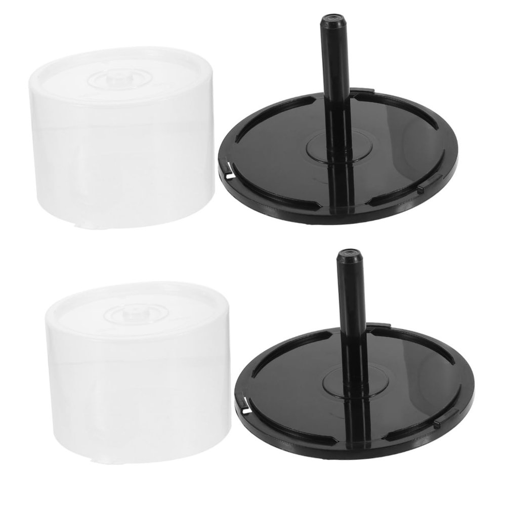 CONGARTENO 4pcs Cd Storage Container Empty Dvd Storage Bucket for Discs Sturdy Organizer for Home and Travel Practical Cd Holder Simple Design