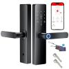 Tuya App WiFi Digital Electronic Smart Door Lock, with Fingerprint Smart Card Password Key Unlocking, Safe and Convenient, Suitable for Modifying Various Doors view 1