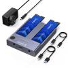 ORICO M.2 NVMe Docking Station Dual-Bay SSD Cloner USB A/C to NVMe SSD Enclosure Aluminum M.2 Duplicator for PCIe M-Key SSDs Max Up to 8TB Tool Free-M2P2 view 1