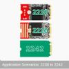 Wuden 10Pcs M2 M2PLUS NGFF NVME M.2 Extended Transfer 2230, 2242, 2260, 2280 Aircraft M2 Change Long Size U.2 M3 M.3 SSD 24BB view 4