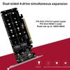 Wuden 4X PCIE X16 to M.2 M-Key NVMEx4 SSD 2U Server Riser Card Double-Sided 4-Disk NVME PCI-EX16 Split Card view 3