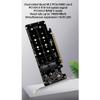 Wuden 4X PCIE X16 to M.2 M-Key NVMEx4 SSD 2U Server Riser Card Double-Sided 4-Disk NVME PCI-EX16 Split Card view 4