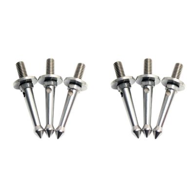 Wuden 6Pcs Stainless 3/8 Inch Tripod Foot Spikes for Softer Looser Terrain Spikes for ///, Etc.Tripod