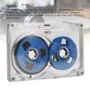 Reel to Reel Blank Cassette Tape for Music Recording, Blank Sound Cassette Tape DIY Homemade 55 Minutes Aluminum Empty Cassette Tape for Music Recording (Silver Frame Blue Plate) view 2