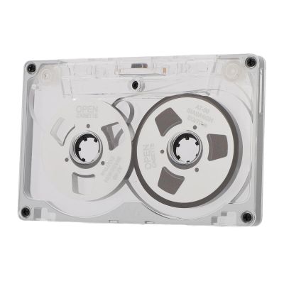 Reel to Reel Blank Cassette Tape for Music Recording, Blank Sound Cassette Tape DIY Homemade 55 Minutes Aluminum Empty Cassette Tape for Music Recording (Silver Frame Silver Plate)