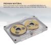 Reel to Reel Blank Cassette Tape for Music Recording, Blank Sound Cassette Tape DIY Homemade 55 Minutes Aluminum Empty Cassette Tape for Music Recording (Silver Frame Gold Plate) view 4