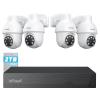 ieGeek 8MP PoE Security Camera System, 4pcs Wired Outdoor Cameras for Home Security with 355Pan 90Tilt, 8CH NVR with 2TB HDD, Automatic Human Tracking,AI Detection,2-Way Audio,Color Night Vision view 1