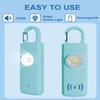 HELPHIER Rechargeable Personal Safety Alarm for Women, Loud Siren Birdie Sound, Strobe SOS LED Light, USB Charging, Be Safe with Personal Alarm Keychain for Wife, Daughter, Student, Aqua view 2
