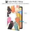 Case for 7" All-New Kindle Paperwhite (12th Generation, 2024) and Kindle Colorsoft Signature Edition PU Leather 360 Degree Rotating Swivel Stand Smart Cover with Auto Wake/Sleep,Cute Cat Paws view 3