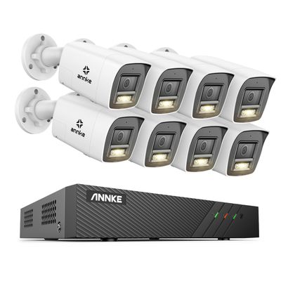 ANNKE 3K 8CH PoE Security Camera System, H.265+ 8CH NVR, 4pcs Surveillance Outdoor PoE Camera, 2-Way Talk, 3K@20fps, 512GB SD Card Slot,Human&Vehicle Detection, Remote Access(No HDD Included)