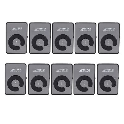 Wuden 10X Mini Mirror Clip USB Digital Mp3 Music Player Support 8GB SD TF Card Black