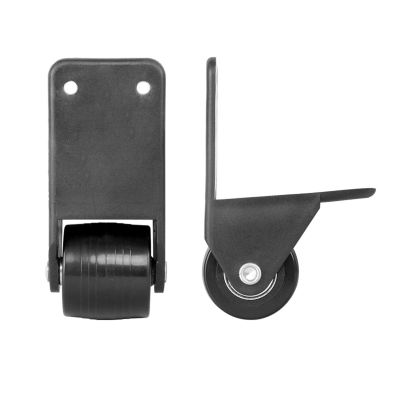 BOGEEL 2pcs Heavy Duty Caster Fixed Caster Wheel Right Angles Fixing Wing Air Hotel Lobby Luggage Cart Suitcase Trolley