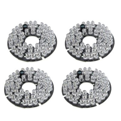 Wuden 4X 48 LED IR Infrared Illuminating 60 Degree Bulb Board for CCTV Home Security Camera