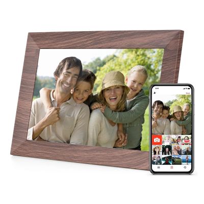 10.1 Inch WiFi Digital Photo Frame 16GB Storage Auto Rotation Share Photo Via APP with Backside Stand for Friends Clearer