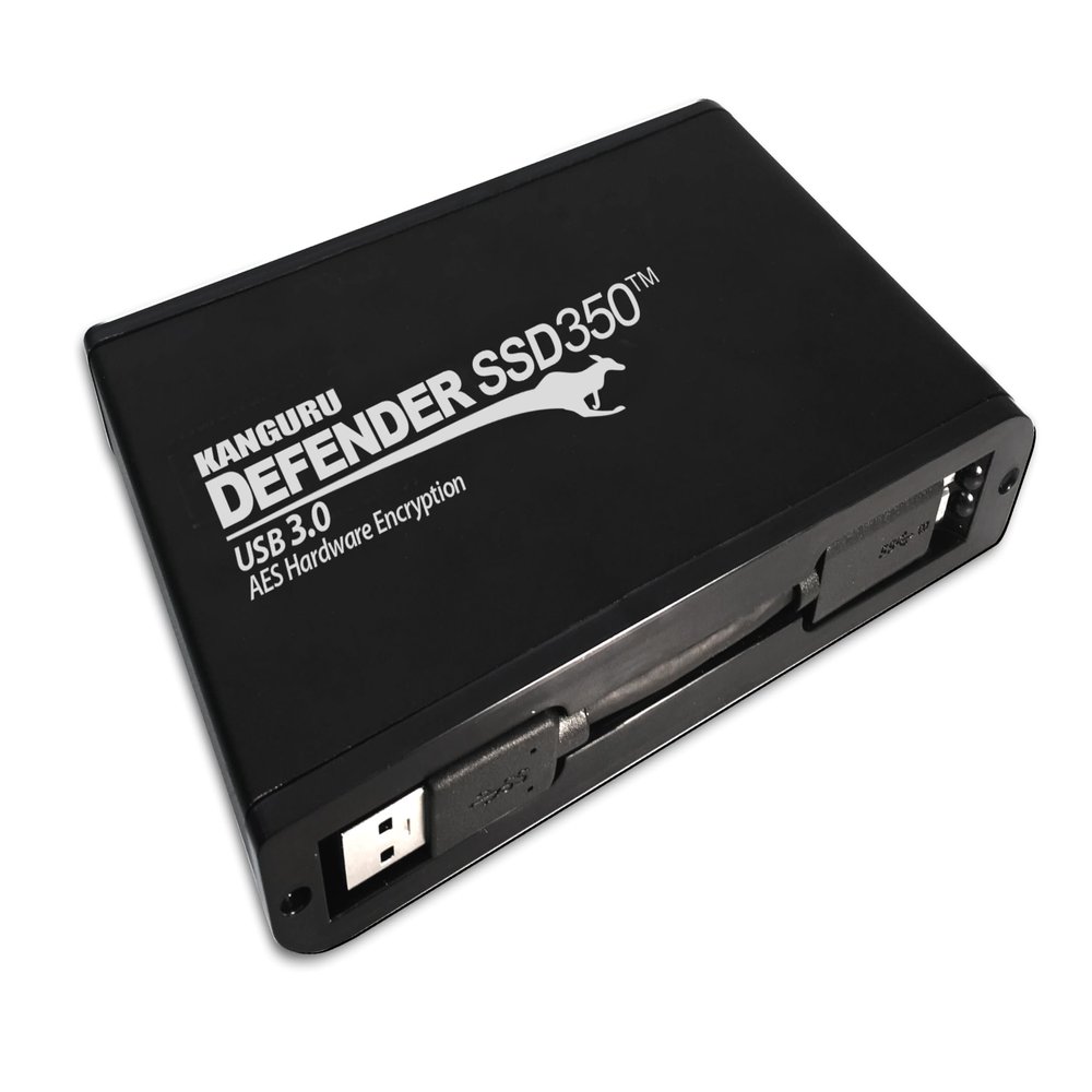 Kanguru Defender SSD350  1TB Secure Encrypted Solid State Drive - FIPS 140-2 Certified - SuperSpeed USB 3.0