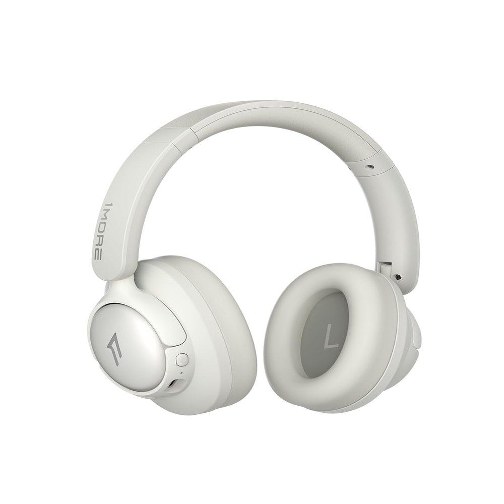 1MORE Wireless Bluetooth Noise-canceling Headphones - HQ31 SonoFlow SE Over-Ear Headphones with Hi-Res Audio, 90H Playtime, Clear Calls, Preset EQ Via App, Comfort for Home Office Travel(Oat White)