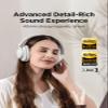 1MORE Wireless Bluetooth Noise-canceling Headphones - HQ31 SonoFlow SE Over-Ear Headphones with Hi-Res Audio, 90H Playtime, Clear Calls, Preset EQ Via App, Comfort for Home Office Travel(Oat White) view 4