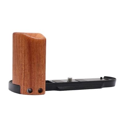 Lightweight Pearwood Camera Handgrip L-Shape Handle for X T50 Quick Release Plate for Any Setting 1/4 Screw