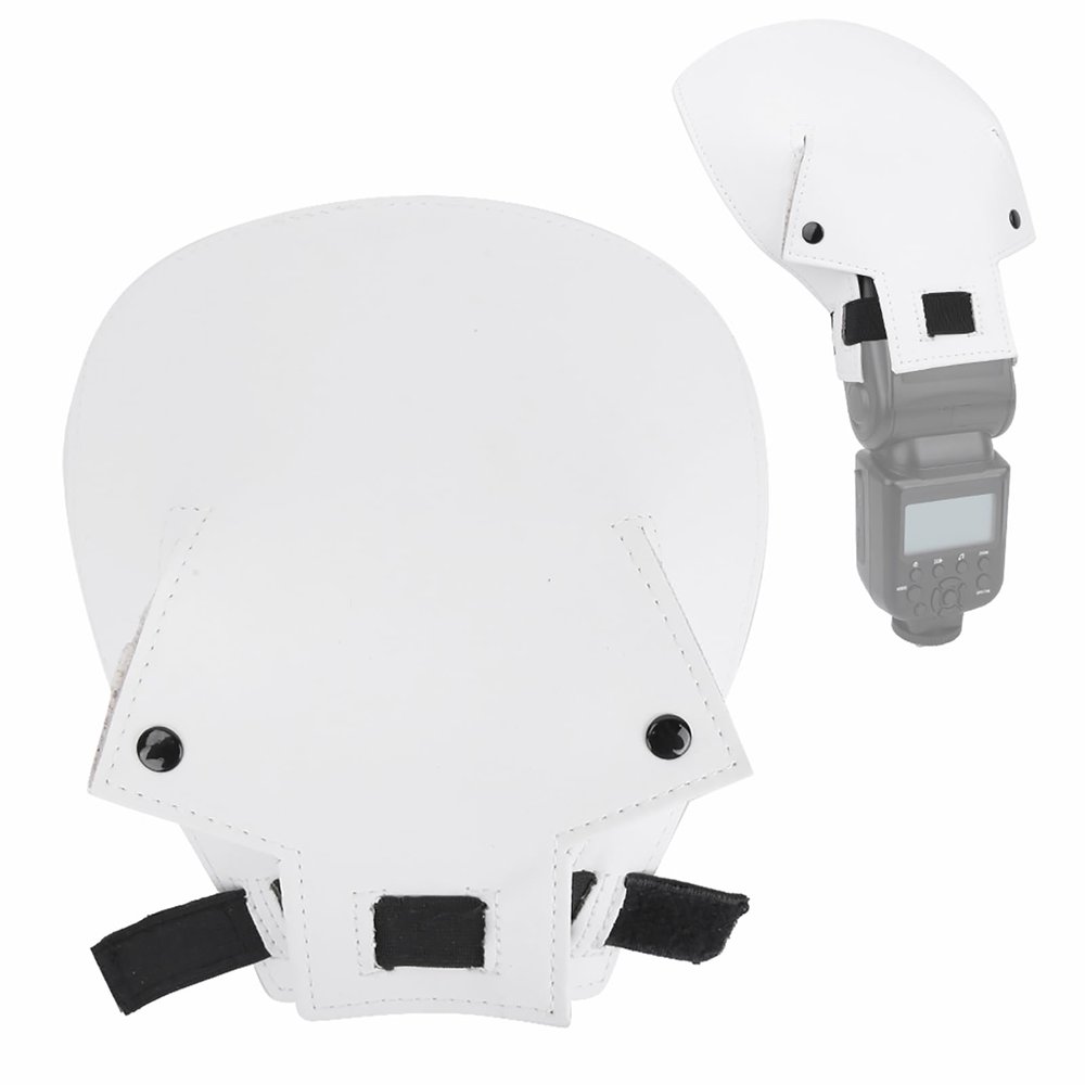 Flash Diffuser, Large Reflective Area Lightweight Flash Light Reflector, PU Material for Most SLR Cameras