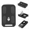 Yoidesu Quick Release Plate, Nonslip Black Aluminum Alloy Tripod Head, Lightweight, for Camera Safety view 3