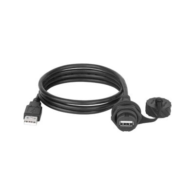 ACGTUY Industrial M20 USB2.0 1.5A IP67 p/Lug Socket Data Extension Cable IP67 Aviation USB Connector Quick Bayonet Connect(USB 1m Cable,Plastic Nut)