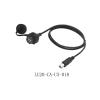 ACGTUY Industrial M20 USB2.0 1.5A IP67 p/Lug Socket Data Extension Cable IP67 Aviation USB Connector Quick Bayonet Connect(USB 1m Cable,Plastic Nut) view 3