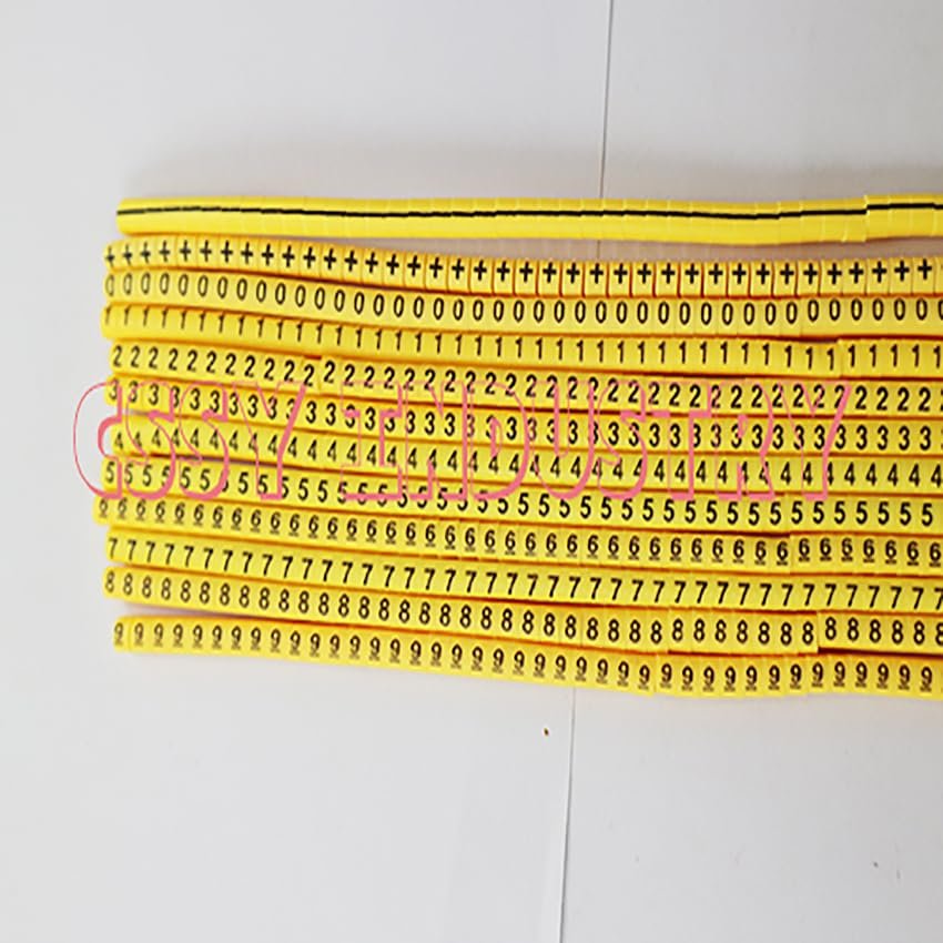 0.5 0.75 1.0 1.5 2.5 4.0 6.0 10.0 16 25 35 mm2 yellow cable marker plum tubing 0-9 different number - (Color: 35mm2 120pcs)