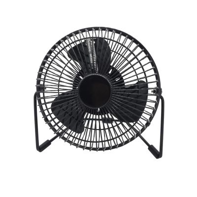 LED USB Clock Fan Desk Fan USB Real Time Fan Handheld Fans 360 Rotation Mini Portable Fan Desktop Cooling Fan for Dorm Room Home Indoor Car, Black, 4 Inch Temperature