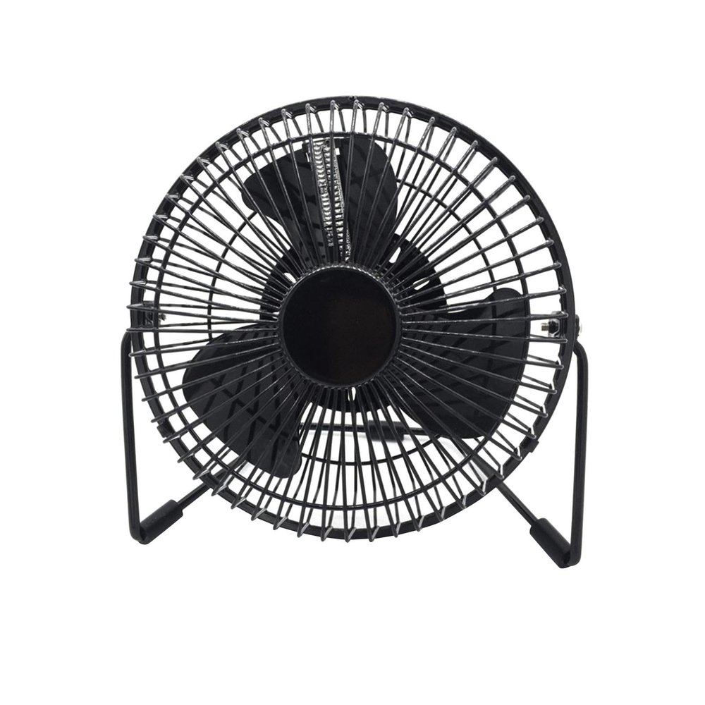 LED USB Clock Fan Desk Fan USB Real Time Fan Handheld Fans 360 Rotation Mini Portable Fan Desktop Cooling Fan for Dorm Room Home Indoor Car, Black, 4 Inch Temperature