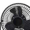 LED USB Clock Fan Desk Fan USB Real Time Fan Handheld Fans 360 Rotation Mini Portable Fan Desktop Cooling Fan for Dorm Room Home Indoor Car, Black, 4 Inch Temperature view 2