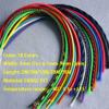 12 Colors 3mm~25mm PET braided tube hose cable harness nylon mesh sheath extended protection sleeve three woven encrypted - (Color: Black Gold Flat Silk, Inside Diameter: 12mm 1meters) view 3