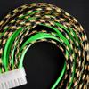 12 Colors 3mm~25mm PET braided tube hose cable harness nylon mesh sheath extended protection sleeve three woven encrypted - (Color: Black Gold Flat Silk, Inside Diameter: 12mm 1meters) view 4