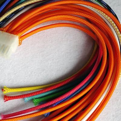 1M Tight High Density PET Braided Wire Sleeve 2 4 6 8 10 12 14 16 18 20 25 30 40mm Insulated Cable Protection Expandable - (Color: Orange, Inside Diameter: 4mm x 1meter)