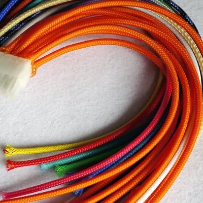 1M Tight High Density PET Braided Wire Sleeve 2 4 6 8 10 12 14 16 18 20 25 30 40mm Insulated Cable Protection Expandable - (Color: Orange, Inside Diameter: 4mm x 1meter)