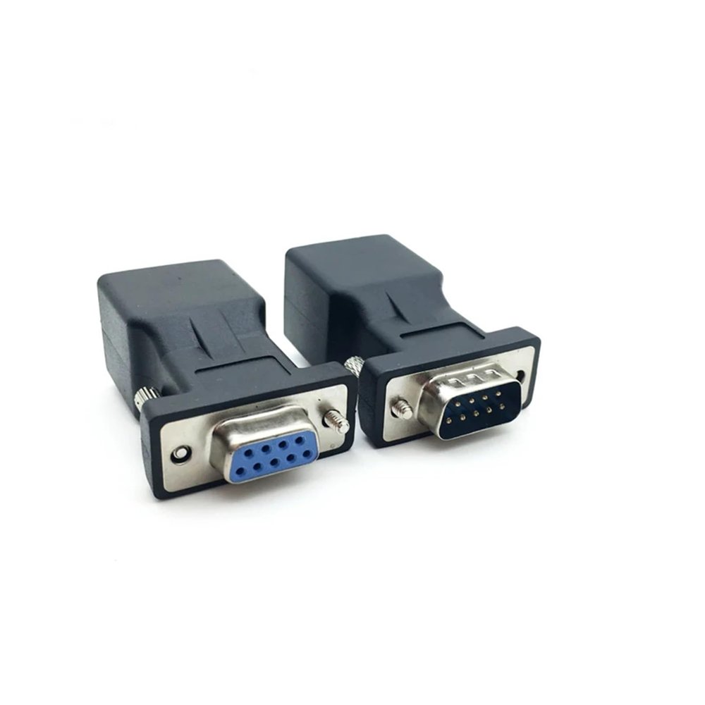 ACGTUY Arrival DB9 RS232 Male/Female to RJ45 Female Adapter COM Port to LAN Ethernet Port Converter(1 Pair)