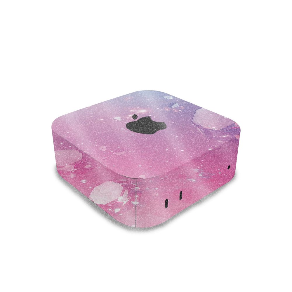 Glossy Glitter Skin Compatible with Apple Mac Mini M4 (2024) - Pink Diamond - Premium 3M Vinyl Protective Wrap Decal Cover - Easy to Apply | Crafted in The USA by MightySkins