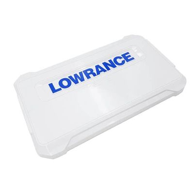 Lowrance 000-16443-001 Elite FS 10 Sun Cover, White with Blue Lettering