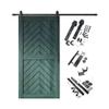 Homacer Royal Pine 36 in. x 80 in. Finished & Unassembled 4-in-1 Fishbone Design Barn Door with Non-Bypass Installation Hardware Kit, 6.6ft Track, Interior use only view 1