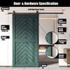 Homacer Royal Pine 36 in. x 80 in. Finished & Unassembled 4-in-1 Fishbone Design Barn Door with Non-Bypass Installation Hardware Kit, 6.6ft Track, Interior use only view 4