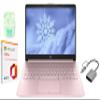 HP 14" LED Business Laptop Computer, Intel Quad-Core N4120, Windows 11 S Laptop with 1-Year Microsoft Office 365, PLUSERA Earphones (Pink, 8GB RAM | 64GB eMMC+256GB SD Card) view 1