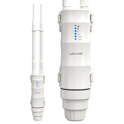 Outdoor Access Point, WAVLINK AC600 Long-Range WiFi Router/Extender, IP67 Weatherproof, Dual Band 5G+2.4G, Passive&Active PoE, 2 * 7dBi Omni Antennas, Supports Fit/Fat AP, for Farm/Yard