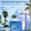 Outdoor Access Point, WAVLINK AC600 Long-Range WiFi Router/Extender, IP67 Weatherproof, Dual Band 5G+2.4G, Passive&Active PoE, 2 * 7dBi Omni Antennas, Supports Fit/Fat AP, for Farm/Yard view 2