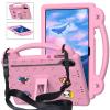 AKABEILA Compatible with Honor Pad X8a 2024/Pad X9 11 inch 2024/Infinix Xpad 11 inch X1101 2024 Tablet Case, Kids Shockproof Protective Case with Shoulder Strap & Stand Handle Pink view 1