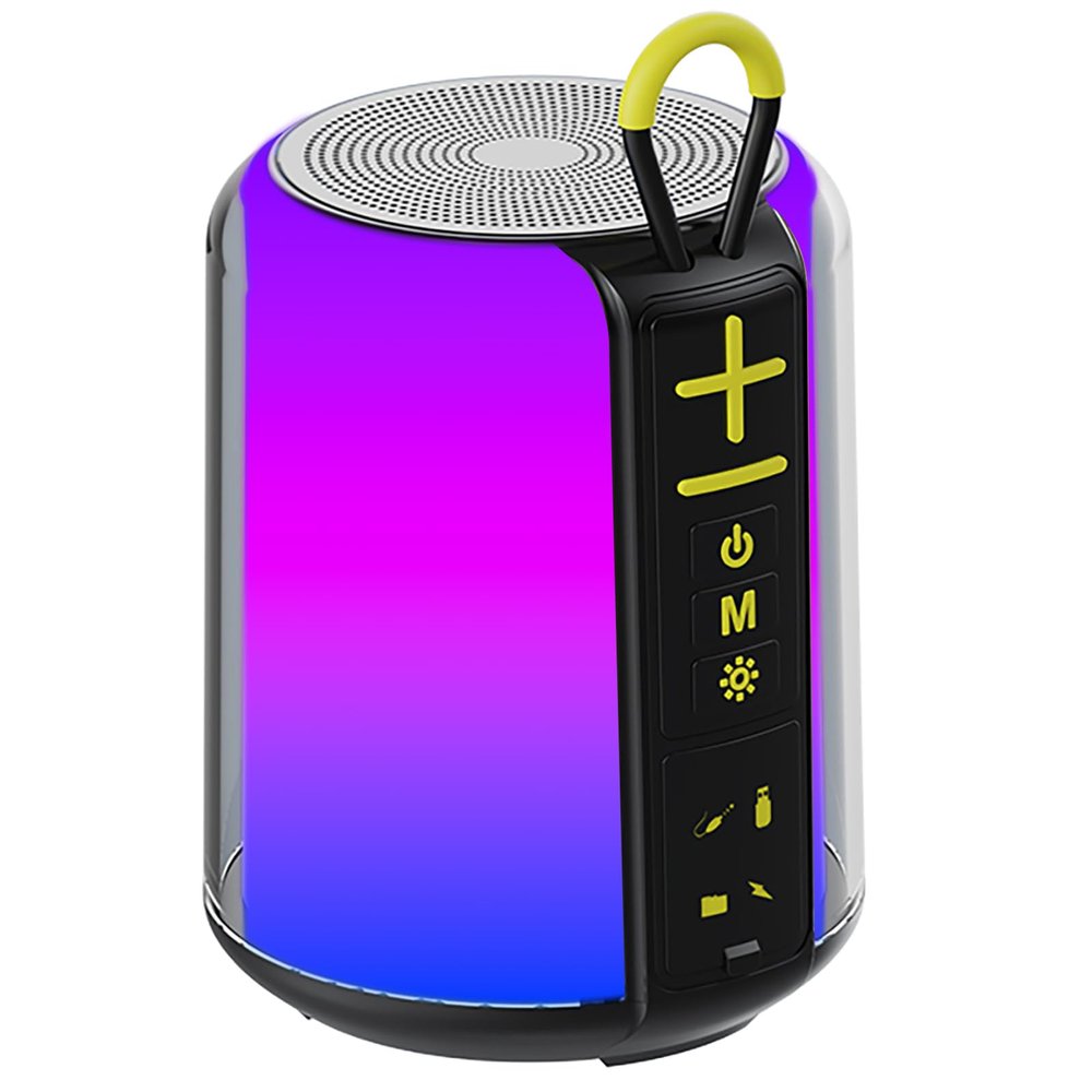 CofunKool Portable Speaker with AUX/TF/USB Flash Drive Input, RGB Light, Wireless Bluetooth 5.3 TWS Stereo Dual Pairing