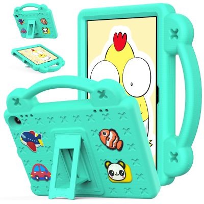 AKABEILA Compatible with Amazon Fire HD 8/HD 8 Plus (2020/2022)/Fire HD 8 2024 Tablet Case, Kids Friendly Universal Lightweight Shockproof Protective Case with Shoulder Strap & Stand Handle Mint Green
