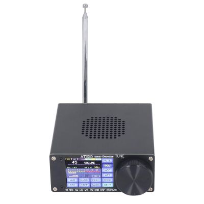 Radio Full Band Receiver 2.4in Touch Screen Rechargeable DSP Receiver Decoder with Antenna