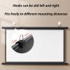 30" , 40" , 50" , 60" , 72" Projector Screen Manual Pull Down 4:3 16:9 HD Retractable Widescreen 3D HD Movie Screen Winkle-Free Projection Screen, Suitable For Sports/Movies/Presentations(4:3,30") view 3