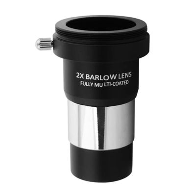 Astronomical Telescope 2X Barlow Eyepiece 1.25 Inch High Magnification 3X Metal Extender M42 Camera Thread