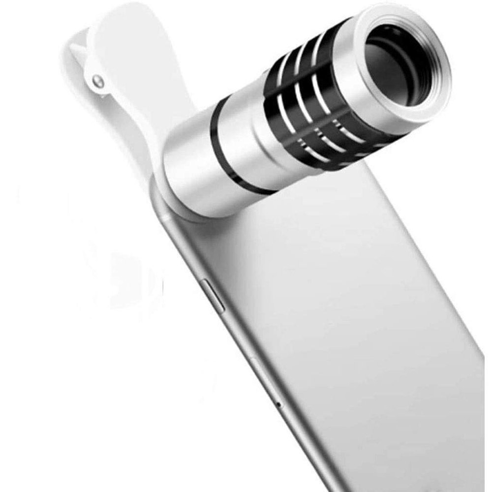 Astronomical Refracting Telescope for Kids Beginners -Telescope,4 in1 12X Telephoto Telescope Lens Phone Clip Fish Eye Wide