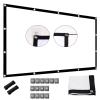 Projector Screen 60/72/84/100/120/150/180/200 Inch, Movie Projector Screen 16:9/4:3 Foldable and Portable Projection Video Projector Screen for Home Theater Backyard Cinema(16:9,60 inch Screen) view 1